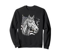 Cavallo che fuma un sigaro, divertente alternativa indie emo nero Felpa