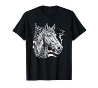 Cavallo che fuma un sigaro, divertente alternativa indie emo nero Maglietta