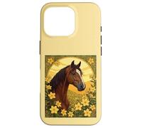 Cavallo circondato da fiori di gelsomino giallo Custodia per iPhone 16 Pro