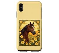 Cavallo circondato da fiori di gelsomino giallo Custodia per iPhone XS Max