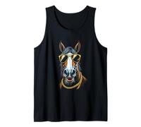 Cavallo Con Occhiali Da Sole, Cool Divertente Ribelle Boss Hip Canotta