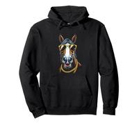 Cavallo Con Occhiali Da Sole, Cool Divertente Ribelle Boss Hip Felpa con Cappuccio