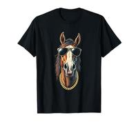 Cavallo Con Occhiali Da Sole, Cool Divertente Ribelle Boss Hip Maglietta