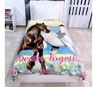 Cavallo Coperta Plaid 150x200cm Pile di Corallo Peluche Blanket Letto Singolo