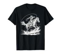 Cavallo da cowboy, Texas Rodeo, nero Maglietta