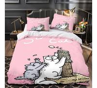 Cavallo da giostra Set Di Copripiumino Set di 3 Pezzi microfibra stampa di 3D con cerniera con federe per cuscini Design ornato fantasy copripiumino for adulti e ragazze Double（200x200cm）