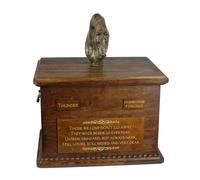 Cavallo da tiro australiano I urna in legno con statuetta in bronzo freddo Art-D