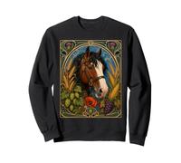Cavallo da tiro Clydesdale Art Nouveau Felpa