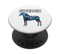 Cavallo Dala Svezia Aurora Boreale Aurora Boreale PopSockets PopGrip Adesivo
