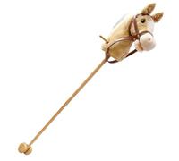 Cavallo di Legno con Effetti sonori realistici, Peluche Alto 39 Pollici, Cavallo di Legno con Ruote e Asta in, Maniglia Antiscivolo, Giocattolo da Cavalcare per Bambini, Regali (Marrone), c