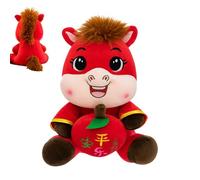 Cavallo Di Peluche | Pussato Anno Capodanno Cinese 2026 Cartoon Della Bambola Di Pace God Of Wealth Mascot Per Comodino, Asilo , Festa, Divano, Auto E Decorazione Per La Casa - Gift Kids & Aduls C