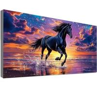 Cavallo Diamond Painting Bambini, Diamond Painting Grandi Dimensioni 60x120cm, 5D Pittura Diamante Animale Fai Da Te Crea Art Craftoria, Quadri con Perline Diamantini Crystal Art Decor Casa C2-470