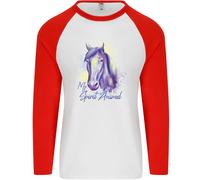 Cavallo È il Mio Spirituale Animale Equestre Uomo L/S Baseball T-Shirt
