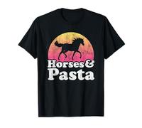 Cavallo e Pasta Donne o Ragazze Cavalli Maglietta