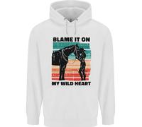 Cavallo Equestre Equitazione il Mio Wild Cuore Bambini Felpa con Cappuccio