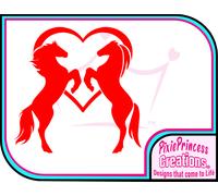 Cavallo Equitazione Equestre L Adesivo Vinile Auto Rimorchio Scatola Love Camera