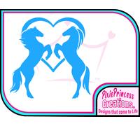 Cavallo Equitazione Equestre L Adesivo Vinile Auto Rimorchio Scatola Love Camera