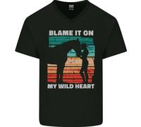 Cavallo Equitazione Il Mio Cuore Selvaggio Equestre T-Shirt In Cotone Da Uomo