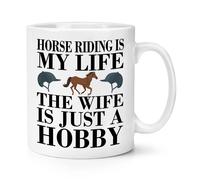 Cavallo Equitazione Is My Life The Moglie È solo Un Hobby 284ml Tazza Sport Joke