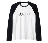Cavallo Ferro di Cavallo Equitazione Equestre Cavallo Maglia con Maniche Raglan