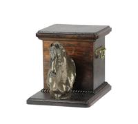 Cavallo frisone I urna fatta di legno con un cane Art-Dog