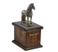 Cavallo frisone I - urna per ceneri di cavallo, urna con statuetta, elegante urn