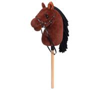cavallo Giocattolo, Sella e Fringe per Bambini, Cavallo di Legno e Peluche, Ciglia Simulate, Bucht Scuro