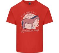 Cavallo il Mio Solo Stabile Relationship Equestre Uomo Cotone T-Shirt