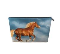 Cavallo in corsa rosso, Borsa da toilette Borsa per trucco Borsa per cosmetici Borsa da toilette da viaggio portatile