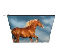 Cavallo in corsa rosso, Borsa da toilette Borsa per trucco Borsa per cosmetici Borsa da toilette da viaggio portatile