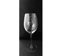 Cavallo Incisione Cristallo di Dartington con Stelo Bicchiere Vino Laser