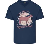 Cavallo La Mia Unica Relazione Stabile Equestre T-Shirt In Cotone Da Uomo