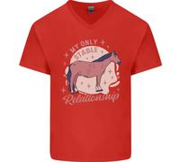Cavallo La Mia Unica Relazione Stabile Equestre T-Shirt In Cotone Da Uomo