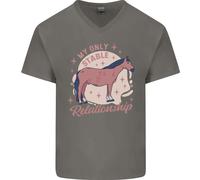 Cavallo La Mia Unica Relazione Stabile Equestre T-Shirt In Cotone Da Uomo