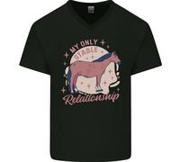 Cavallo La Mia Unica Relazione Stabile Equestre T-Shirt In Cotone Da Uomo