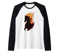 Cavallo Lava Cool Black Horse Maglia con Maniche Raglan