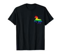 Cavallo LGBTQ Pride Flag Rainbow Pocket Minimalist Derby #25DA Maglietta