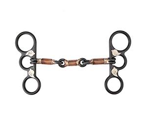 Cavallo masticolo di allenamento in acciaio inossidabile nero bit di filo rame avvolto per la guida equestre