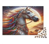 Cavallo mitico Puzzles 1000 Pezzi Carta riciclata per adulti Puzzle per adulti Gioco difficile e stimolante Ottima idea regalo per bambini dai 12 anni in su 52x38cm/1000pcs