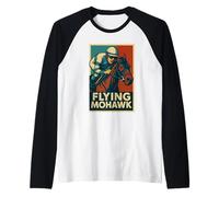 Cavallo Mohawk Volante, Corsa di cavalli, Del Mar, Santa Anita Maglia con Maniche Raglan