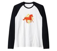 Cavallo nell'oroscopo Cinese Maglia con Maniche Raglan