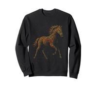 Cavallo Pointillism Art Animal Colorful DOT Style Opera d'Arte Felpa