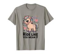 Cavallo Pony Ride Like You Mean It Carino Pastello Maglietta