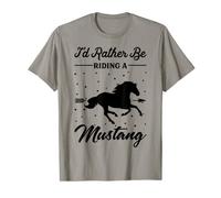 Cavallo - Preferirei essere in sella a un cavallo Mustang Maglietta