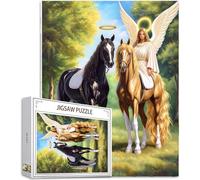 Cavallo Puzzle 1314 Pezzi, 5D DIY Puzzle Angelo Puzzle Adulti e Principianti da 14 Anni, Jigsaw Puzzle con Confezione Regalo, Giochi Rilassamento e Intelligence, Home Wall Room Decor, 75x50cm,Model513