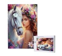 Cavallo Puzzle 300 Pezzi, Donna Puzzle Adatto ad Adulti e Principianti, Giochi Divertenti/Sfidanti/Impossible, DIY Hobby Creativi per Adulti Attività Artigianali, Regali per Uomini/Donne M-1939
