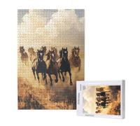 Cavallo Puzzle 300 Pezzi,Puzzle Paesaggio Pattern Design con Confezione Regalo,Fai da te Puzzles in Legno,Dimensione Di 40x28cm,Regalo Adulti Lntrattenimento Creativo,Collection Regali Decor,p1255t