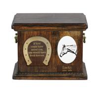 Cavallo Quarter Americano urna di legno per cavallo Art-Dog