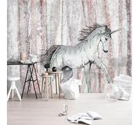Cavallo Retrò Disegnato A Mano Della Linea Graffiti 3D Carta Da Parati Facile Installare Mobili Sfondi Ufficio Divano Camera Letto Sfondo Decorazione Murale-430cm×300cm