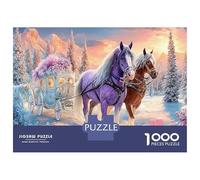 Cavallo rosso Gallop 1000 Pezzi Gioco Di Riflessione Avanzato in Cartone Solido Per Esercitare Il Cervello Cavallo viola inverno perfetto Come Attività Vacanziera E Puzzle Offerto in Regalo 70x50cm